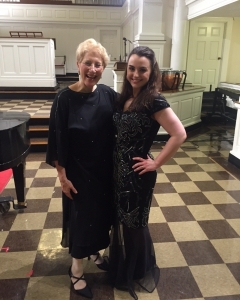 Post concert photo with pianist Arlene Shrut
